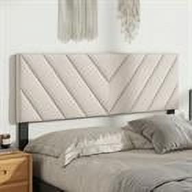 Kepooman Headboard, Linen Upholstered Headboard for Full and Queen Size Bed Frames-Beige