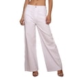 thumbnail image 1 of Pantalón Blanco Mezclilla Rectos Mujer Tiro Alto Algodón, 1 of 7