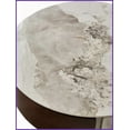 thumbnail image 6 of Modern Round Coffee Table with Sintered Stone Top, Smoked Wood & Golden Legs – Easy-Clean Durable for Living Room, 6 of 19