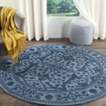 thumbnail image 2 of SAFAVIEH Restoration Vintage Wilson Border Wool Area Rug, Blue/Dark Blue, 5' x 8', 2 of 10