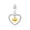 Two Tone Always Heart, variant on 925 Sterling Silver Two-Tone Rose Heart Charm For Bracelets & Bangle Pendant Jewelry