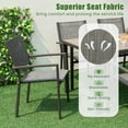 Topcobe Set of 6 Stackable Patio Chair with Breathable Fabric Seat