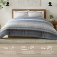 thumbnail image 4 of Vellux Alfie Cotton Sateen Comforter Set, Twin, Blue, 4 of 8