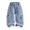 Blue, variant on Linfrsh Toddler Boys Cargo Straight Wide Leg Denim Pants Elastic Waist Baggy Jeans for Kidthes, 9-10 Years