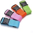 thumbnail image 1 of BRILLAR Juego de correas de equipaje coloridas, paquete de 4, cinturones de maleta seguros para viajes, accesorios de equipaje con clip, 1 of 5