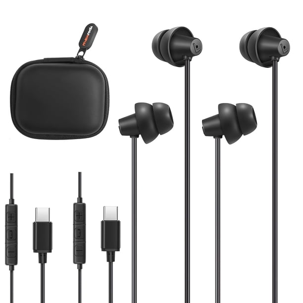 Auriculares con cable Sleep MAXROCK con USB-C para iPhone y Samsung