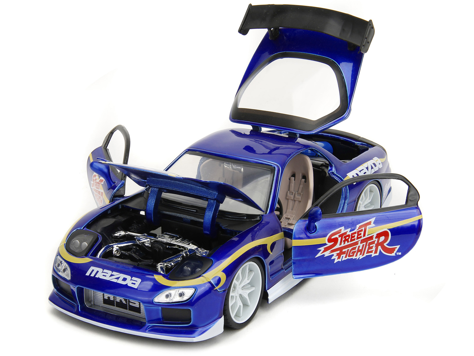ストリートファイター 1993 マツダ RX-7 ミニカー& 春李フィギュア Amazon.com: Jada Street Fighter 1:24 1993 Mazda RX-7 Die