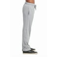 thumbnail image 3 of Men's Active Stretch Open Bottom Terry Sweatpants with Pockets (2XL, Heather Gray), 3 of 4