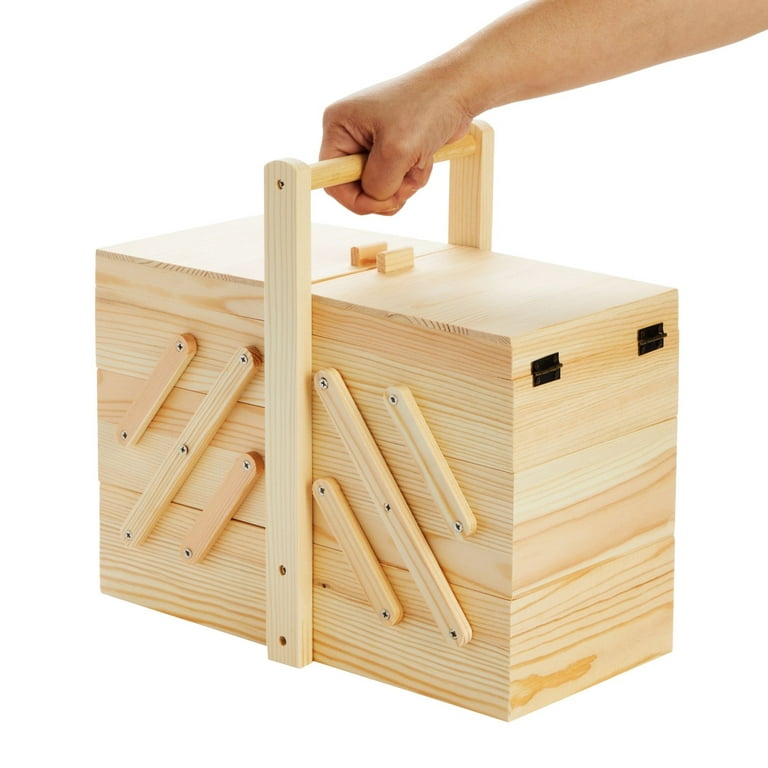 Large Sewing & Craft Basket, Sewing Organizer Box w/Drawer