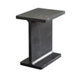 thumbnail image 2 of Benjara Isy Accent End Table- 15" Black Marquina I-Beam Shaped Natural Marble, 2 of 6