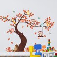 thumbnail image 4 of Advancent Pegatina de pared con mapa del mundo de animales extraíble, globo de aire caliente, calcomanías de árbol grande, papel tapiz de PVC Decoración del hogar 2 #, 4 of 6