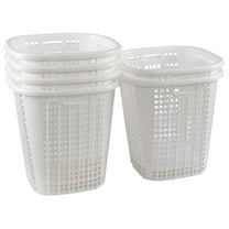 6-Pack 45 L White Laundry Hamper, Plastic Large Storage Basket