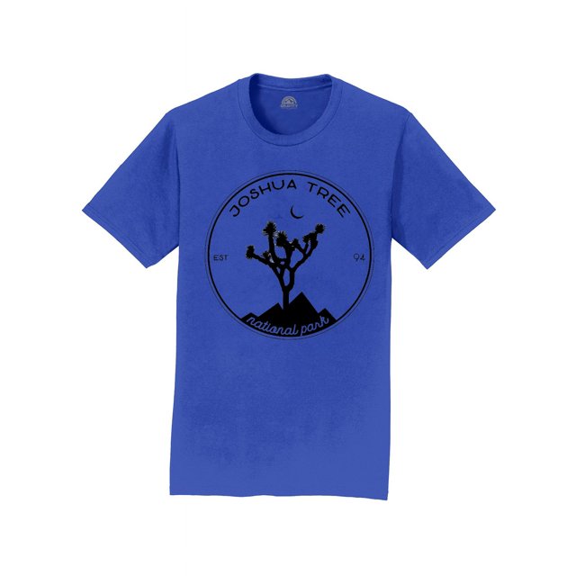 Gravity Outdoor Co. T-Shirt Homme Joshua Tree - Logo Noir - Royal - Petit