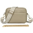 thumbnail image 2 of Women Chain Shoulder Bag Zipper Solid Sling Bag Retro Square Bag Travel Work Bag, 2 of 9
