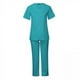 thumbnail image 1 of Conjunto De 3 Uniformes De Exfoliación Para Mujer, Cuello En V Y Pantalones Deportivos Para Peluquero De Mascotas, Spa, Azul, Talla S, 1 of 8