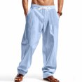 thumbnail image 2 of Akiihool Pants for Men Casual Men's Straight Fit Workday Smart Pants for Winter Light Blue,XXL, 2 of 6