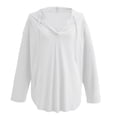thumbnail image 4 of Tranfacy Chandails à Capuchon pour Femmes, Chandails à Capuchon Oversize pour Femmes, Blouse Décontractée Mode pour Dames à Manches Longues Unies Chandail Chandails en Molleton, 4 of 5