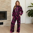 thumbnail image 4 of Xixirimido Love Pink Lips Print Lounge Sets for Women Sweatsuits for Fall Winter 2 Piece Outfits Long Sleeve Sweatshirt Wide Leg Sweatpants Tracksuit Matching Set for Valentine's Day, X-Small, 4 of 7
