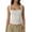 White, variant on Women's Square Neck Sleeveless Tank Top - Slim Fit Basic Cami with Elastic Trim, Summer Layering Shell