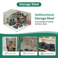 thumbnail image 5 of NETAJE 14'x12' Outdoor Metal Shed with Lockable Doors and Updated Frame for Backyard, Garden, Lawn, Black, 5 of 6