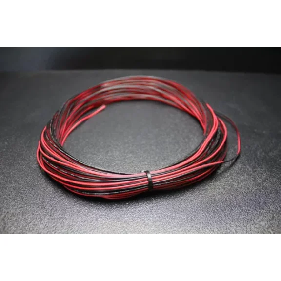 24 Gauge Per 10 Ft Red Black Zip Wire Awg Cable Power Ground Stranded Copper Car