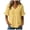 Yellow, variant on Womens Puff Sleeve Tops Summer Crew Neck Pleated Blouses Casual Loose Flowy Swing Shirts (Khaki, XXL)
