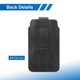 thumbnail image 4 of Teléfono Cinturón Soporte Estuche para 6.4" Celular Teléfonos, Vertical Cuero Teléfono Cinturón Bolsa para Hombre Mujer con Clip Bucle, Negro, 4 of 7