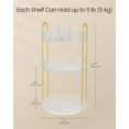 thumbnail image 4 of 3-Tier Rotating Makeup Organizer, Round Skincare Lazy Susan with Adjustable Shelves, Transparent Countertop Storage, 4 of 6