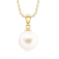thumbnail image 3 of Rosec Jewels Cultured Freshwater Pearl Pendant Necklace with Chain - AAA Quality - June Birthstone Necklace - with Jewelry Box, 14K Yellow Gold, 3 of 7