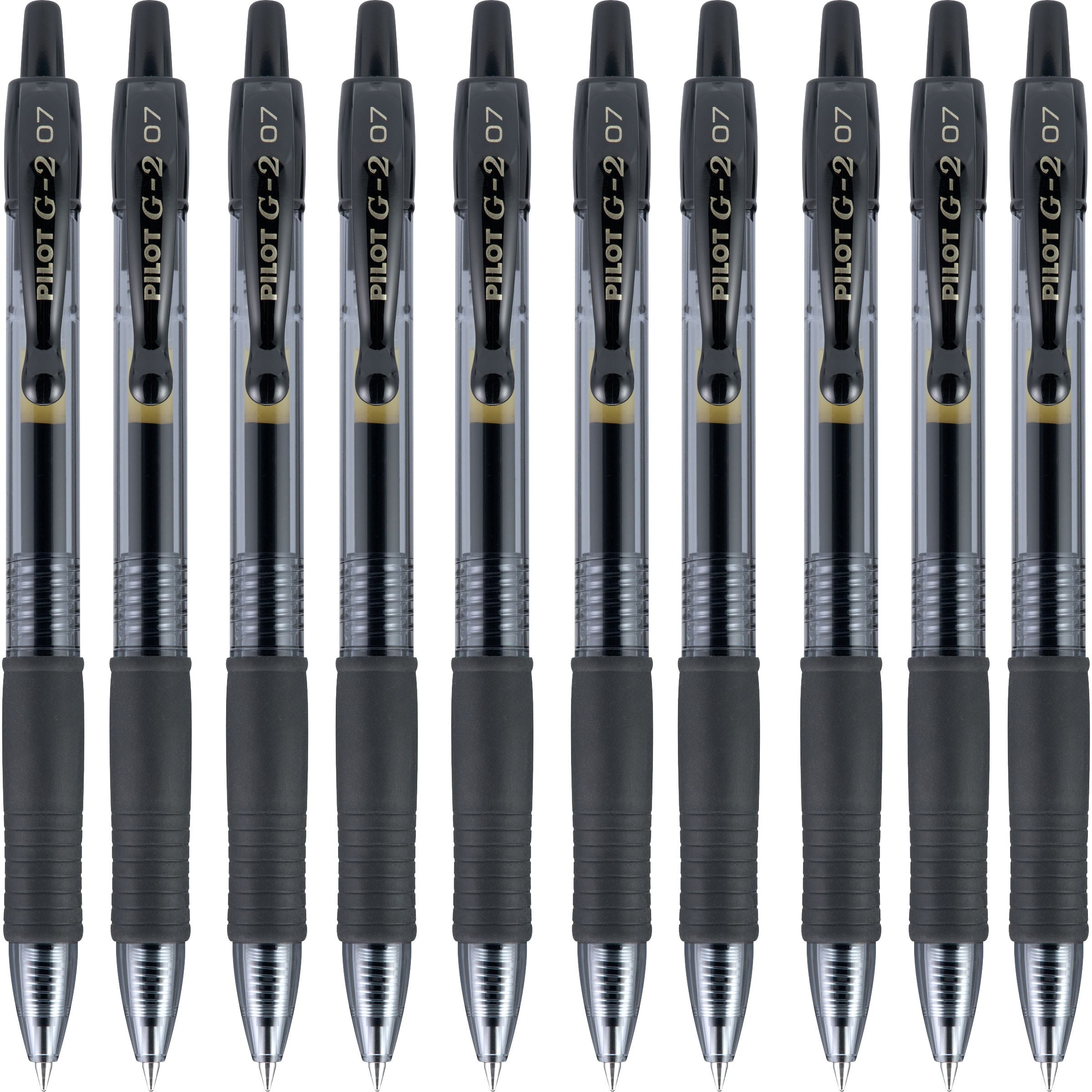 Pilot G2 BCA Retractable Gel Pens, Fine Point, Black Ink, Dozen (31332)