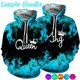 thumbnail image 2 of Sudadera con capucha para hombre y mujer, con estampado 3D, a la moda, con diseño de rey y reina, para él y para ella, informal, de gran tamaño, 2 of 4
