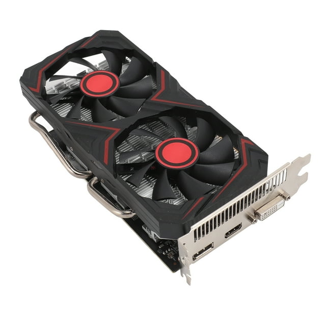 Tarjeta de Gráficos de PC de Juegos, Rendimiento ESTABLE EFICENTE RX580 8GB GDDR5 CARJETA DE 256 BIT DE GRÁFICOS Enchufar y Jugar Ventilador dual para Computadora