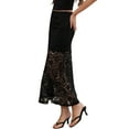 thumbnail image 4 of INSPIRE CHIC Maxi Lace Skirt for Women's Elastic High Waisted Flowy Summer Casual Long Skirts M Black, 4 of 6