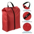 thumbnail image 3 of Uxcell Shoe Bags for Travel, Portable Shoe Bag with Zipper for Travel, Red Purple 4 Pack, 3 of 5