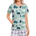 thumbnail image 5 of Post Surgery Shirts for Women Short Sleeve Funny Print Tear Away Tops with Drain Pockets Postoperative Care Tops Shoulder Surgery Shirts for Women Adaptive Clothing, 5 of 7