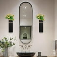 thumbnail image 6 of Wall Planters for Indoor Plants - 2 Pack Wood Wall Vases for Dried Flowers & Artificial Plants Modern Farmhouse Wooden Vase for Living Room Bedroom Kitchen Decorations - Black, 6 of 15