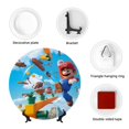thumbnail image 5 of Lsque Mario Pattern Ceramic Decorative Plate Decorative Plates with Display Stand Personalized Porcelain Plate Ceramic Ornaments for Wall Hanging Decoration-8in, 5 of 6
