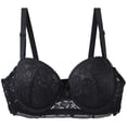 thumbnail image 2 of Lixiuxyad Full Bust Underwire Bra For Plus Size Support Comfortable Lift Everyday Wear T Shirt Bra With Side Wide Bands,Bras for Women Black 75C, 2 of 4