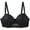 Black, variant on ZHISHINE Underwire Bras for Women Plus Size Full Bust T Shirt Bra with Wide Side Bands Comfortable Lift Support for Daily Everyday Wear Silver 100A