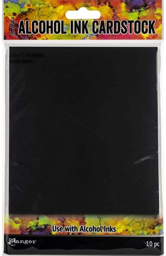 Tim Holtz Alcohol Ink Surfaces - Yupo White Heavystock & Black Matte Cardstock