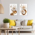 thumbnail image 4 of ZHONGYUTONG Abstract White & Gold Rose Wall Decor 2 Panels Elegant Blooming Rose Flowers Canvas&nbsp;Art Prints Paintings Modern Artwork Home Decor (11.00" x 14.00" x 2PCS), 4 of 6