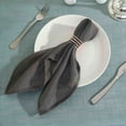 thumbnail image 6 of Efavormart 5 Pack CHARCOAL GREY 20"x20" Premium Faux Linen Napkins Slubby Textured Wrinkle Free Napkins, 6 of 10