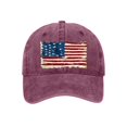 thumbnail image 3 of WCJM Pink cotton Baseball Cap For Men Women Vintage Striped Bhutanese America Flag Snapback Hat, 3 of 3