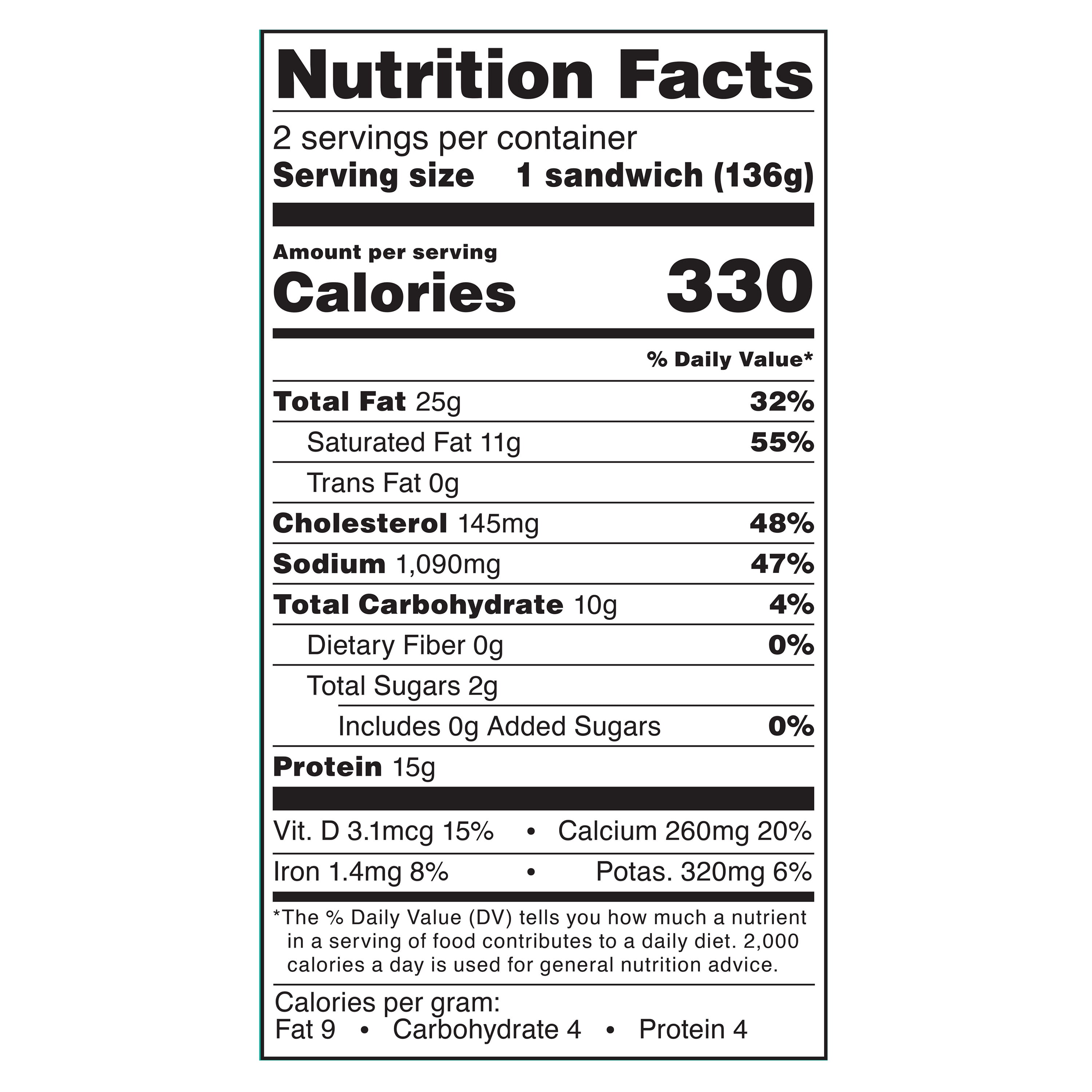bettergoods Gluten-Free Salsa Verde Hash Brown Breakfast Sandwiches, 9.6 oz, 2 Pack (Frozen)