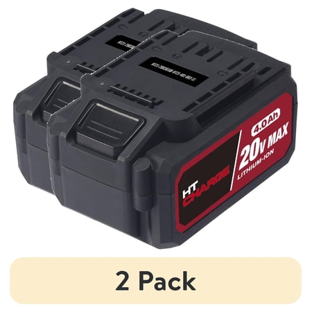 (2 pack) Hyper Tough 20V Max 4.0Ah Battery Pack, HT21-401-003-11