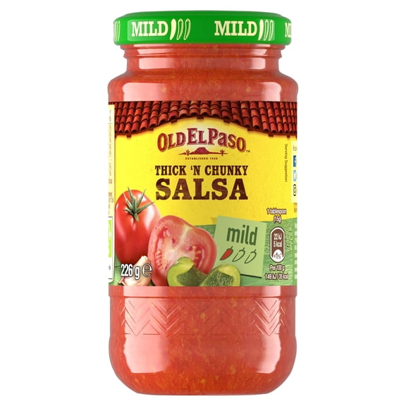 Old El Paso Thick 'N' Chunky Mild Salsa 226G, Imported from Britain