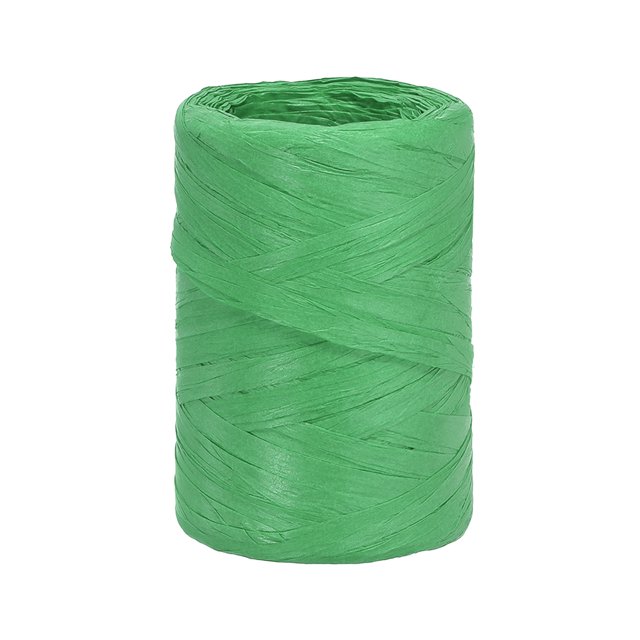 Unique Bargains Raffia Ribbon 109 Yard, Natural Packing Paper Twine String, Olive Green 1 Roll
