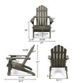 thumbnail image 3 of Cytheria Acacia Wood Outdoor Foldable Adirondack Chairs, Set of 2, Dark Gray, 3 of 4