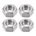 thumbnail image 1 of Unique Bargains 4 Pcs 1/2 Pieds-12 Pcs Filetage Hexagonal en Acier Inoxydable 304 Attache Écrou Ton Argent, 1 of 3
