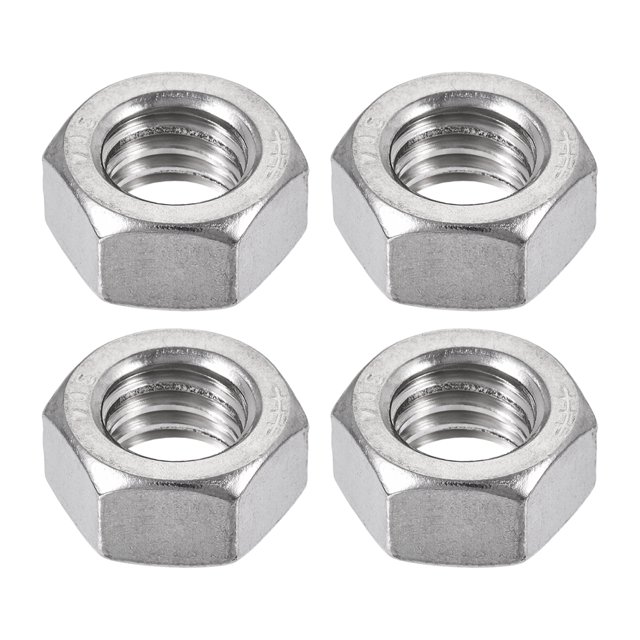 Unique Bargains 4 Pcs 1/2 Pieds-12 Pcs Filetage Hexagonal en Acier Inoxydable 304 Attache Écrou Ton Argent